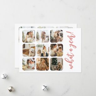 Cartes Pour Fêtes Annuelles Quel an 12 photo et texte personnalisé