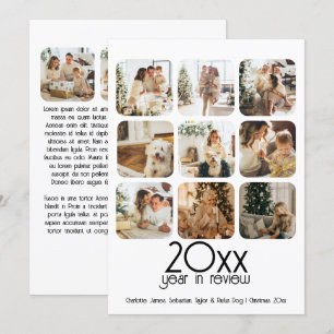 Cartes Pour Fêtes Annuelles Quel an 12 photo et texte personnalisé
