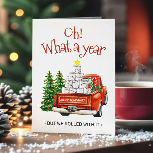 Cartes Pour Fêtes Annuelles Quel An Drôle Toilette Papier de Noël Arbre