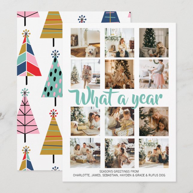 Cartes Pour Fêtes Annuelles Quel an photo Noël personnalisé (Devant / Derrière)