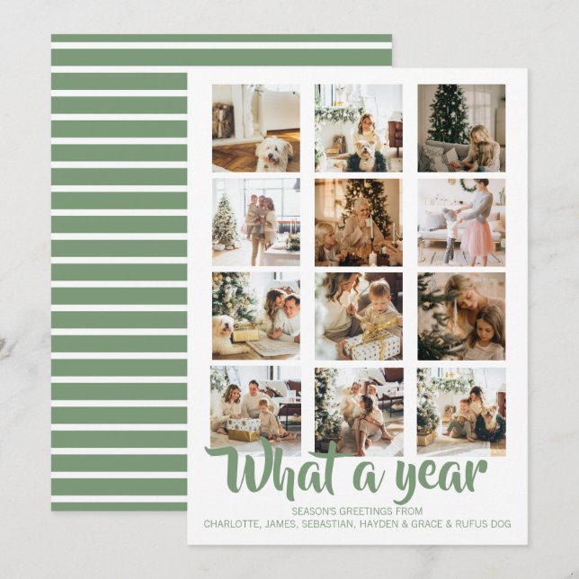 Cartes Pour Fêtes Annuelles Quel an photo Noël personnalisé (Devant / Derrière)