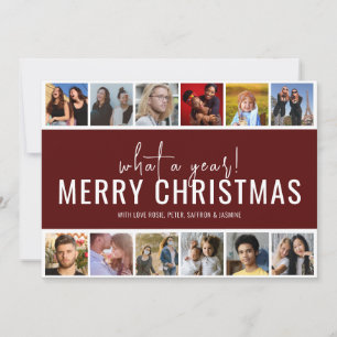 Cartes Pour Fêtes Annuelles Quelle année ! 12 Collage de photos   Noël 