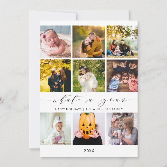 Cartes Pour Fêtes Annuelles Quelle année | Bilan de l'année Joyeuses fêtes Pho (Devant)