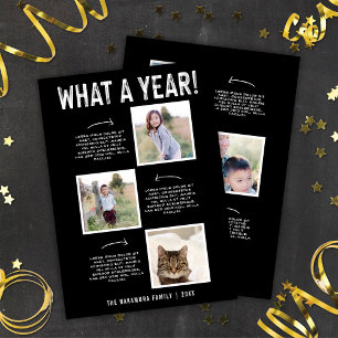 Cartes Pour Fêtes Annuelles Quelle Année ! Bulletin famille Nouvelle année Six