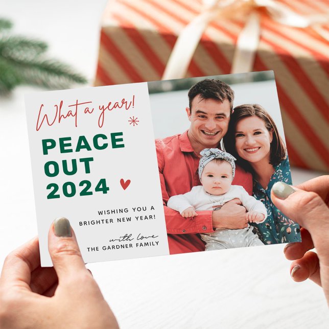 Cartes Pour Fêtes Annuelles Quelle année de paix 2022 Joyeux Noël Photo (Créateur téléchargé)