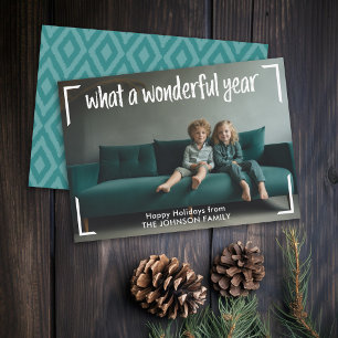 Cartes Pour Fêtes Annuelles Quelle année merveilleuse - Photo de Noël