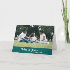 Cartes Pour Fêtes Annuelles Quelle année photo moderne Turquoise