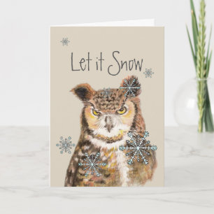 Cartes Pour Fêtes Annuelles Qu'il neige ou pas hiver, Humour sarcastique 