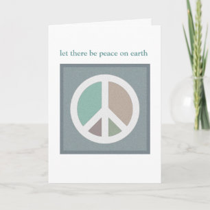 Cartes Pour Fêtes Annuelles Qu'il y ait la paix sur terre...CARD