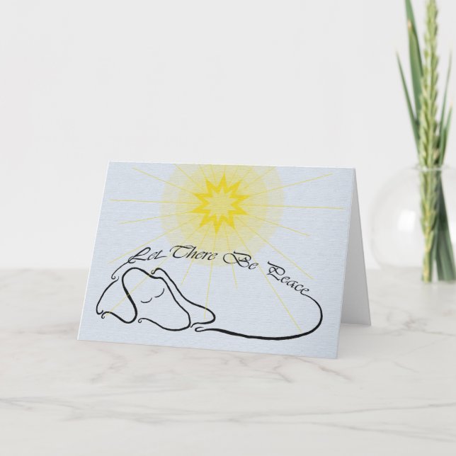 Cartes Pour Fêtes Annuelles Qu'Il Y Ait Paix (Devant)