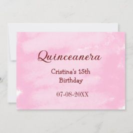 Cartes Pour Fêtes Annuelles Quinceanera anos 15e anniversaire ajouter nom text