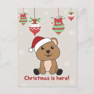 Cartes Pour Fêtes Annuelles Quokka Noël Neige Hiver Animaux Quokkas Vacances
