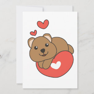 Cartes Pour Fêtes Annuelles Quokka pour la Saint Valentin mignonne Animaux Coe