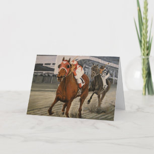 Cartes Pour Fêtes Annuelles Race Horse est le Thoroughbred gagnant