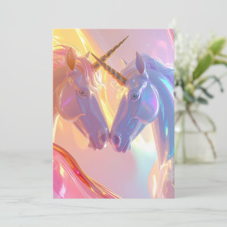 Cartes Pour Fêtes Annuelles Radiant Unicorn Duo-Blank Card