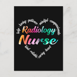 Cartes Pour Fêtes Annuelles Radiologie Infirmière Coeur Mot Nuage Aquarelle