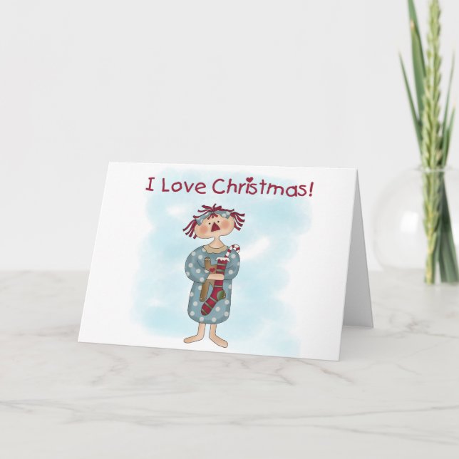 Cartes Pour Fêtes Annuelles Raggedy Ann Christmas (Devant)