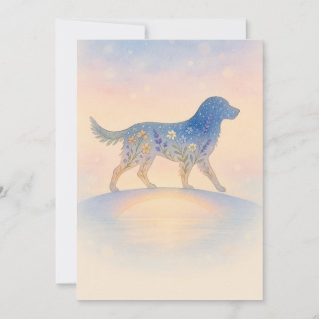 Cartes Pour Fêtes Annuelles Rainbow Bridge Wildflower Pet Silhouette (Devant)