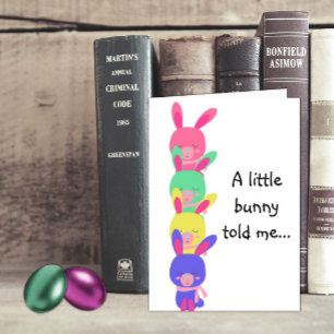 Cartes Pour Fêtes Annuelles Rainbow Bunnies Pâques