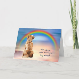 Cartes Pour Fêtes Annuelles Rainbow Golden Retriever Loss Sympathy Card