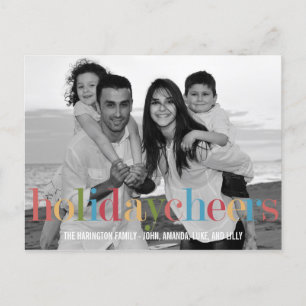 Cartes Pour Fêtes Annuelles RAINBOW Holiday Photo Cards Postcard