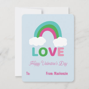 Cartes Pour Fêtes Annuelles Rainbow Love Children Classroom Valentine