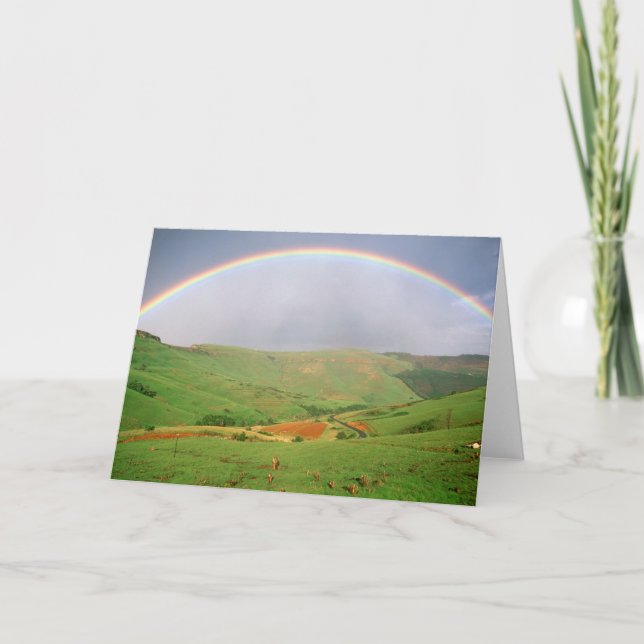 Cartes Pour Fêtes Annuelles Rainbow Over Hills, Eastern Cape, Afrique du Sud (Devant)