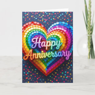 Cartes Pour Fêtes Annuelles Rainbow Pride Anniversaire Card, heureux anniversa