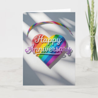 Cartes Pour Fêtes Annuelles Rainbow Pride Anniversaire Card, heureux anniversa