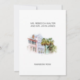 Cartes Pour Fêtes Annuelles Rainbow Row - Charleston