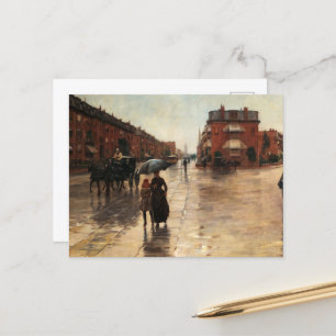 Cartes Pour Fêtes Annuelles Rainy Day, Boston par Childe Hassam
