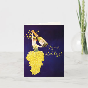 Cartes Pour Fêtes Annuelles Raisins de Champagne