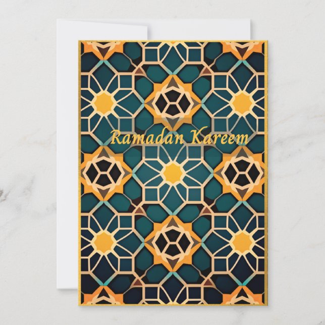 Cartes Pour Fêtes Annuelles Ramadan Kareem (Devant)