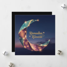 Ramadan Kareem holiday Personalized Hilal Card