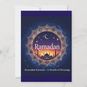 Cartes Pour Fêtes Annuelles Ramadan Kareem Moubarak Croissant Islam Iftar Souh