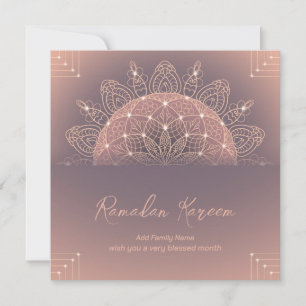 Cartes Pour Fêtes Annuelles Ramadan Kareem Moubarak Elegant Mandala