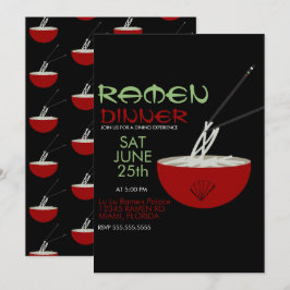 Cartes Pour Fêtes Annuelles Ramen Noodles Asian Bowl Party
