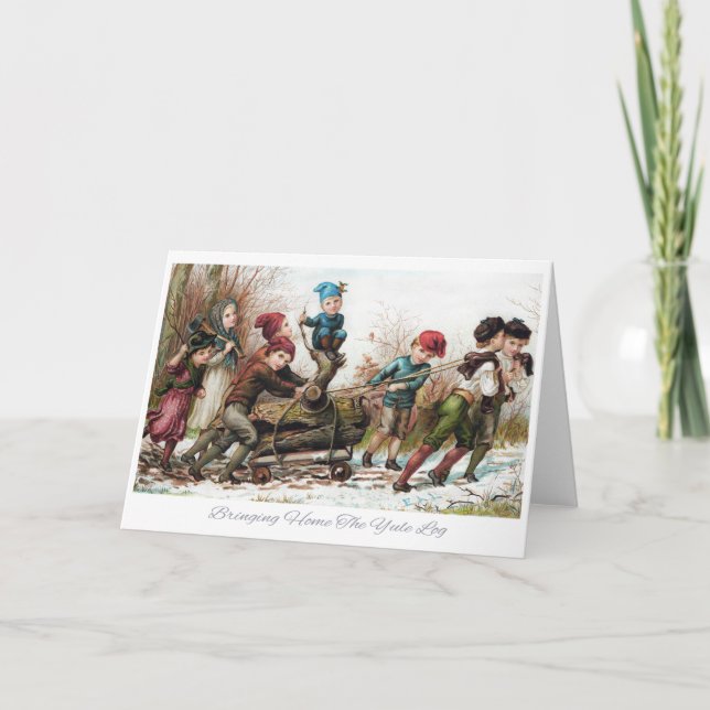 Cartes Pour Fêtes Annuelles Ramener Le Journal De Yule (Devant)