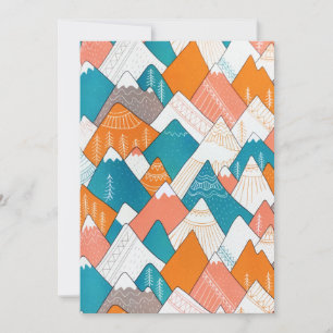 Cartes Pour Fêtes Annuelles Randonnée Camping World Travel Mountain Peaks