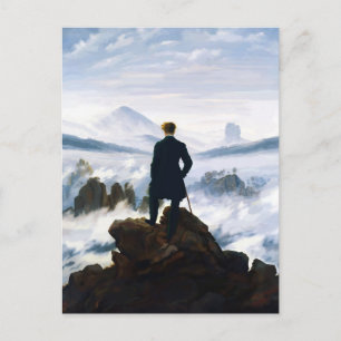 Cartes Pour Fêtes Annuelles Randonneur au-dessus d'une mer de nuages, Caspar D