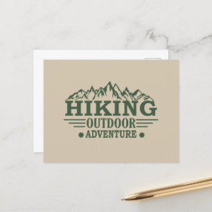 Cartes Pour Fêtes Annuelles Randonneurs en plein air aventure randonnée