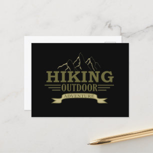Cartes Pour Fêtes Annuelles Randonneurs en plein air aventure randonnée