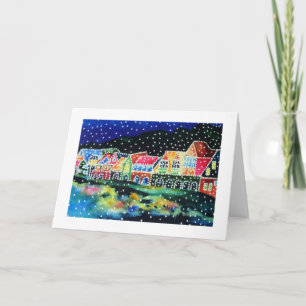 Cartes Pour Fêtes Annuelles Rangée des cabanes à bateaux de Philadelphie, PA C