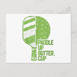 Cartes Pour Fêtes Annuelles Raquette de Pickleball Drôle Haut Beurre Coupe
