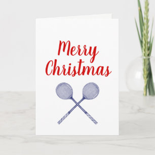 Cartes Pour Fêtes Annuelles Raquettes de squash croisées bleues