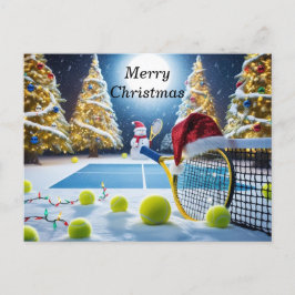 Cartes Pour Fêtes Annuelles Raquettes Festives de Noël de Tennis
