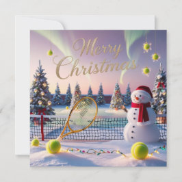 Cartes Pour Fêtes Annuelles Raquettes Festives de Noël de Tennis