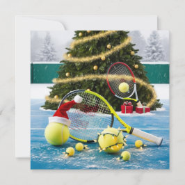 Cartes Pour Fêtes Annuelles Raquettes Festives de Noël de Tennis
