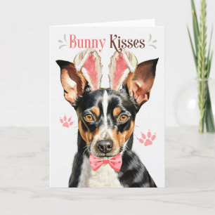Cartes Pour Fêtes Annuelles Rat Terrier Chien Bunny Oreilles pour Pâques