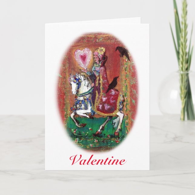 Cartes Pour Fêtes Annuelles Raven Renaissance Valentine (Devant)